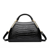 Women's Shoulder Crossbody Handbag - Luxury Crocodile Design