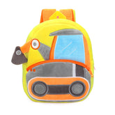Children's School Bag, 16 Different Work Machine Backpacks, Plush Backpack, Top Selling Excavator Police Car Submarine Crane Backpack Models, Cute Design, Best Gift Idea for 1-4yo boys and girls