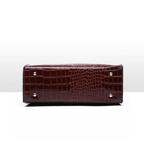 Ladies Handbag - Crocodile Print