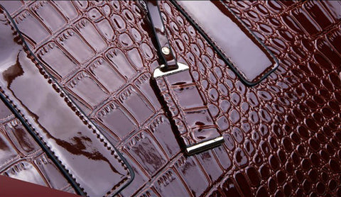 Ladies Handbag - Crocodile Print