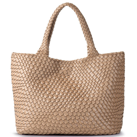 Woven Tote Bag - Large Shoulder Handbag