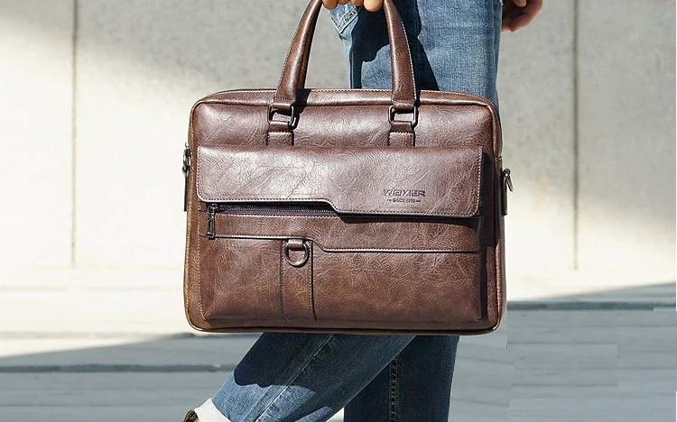 Men's Briefcase - Business Shoulder Messenger Bag, 14 Inch Laptop Bag