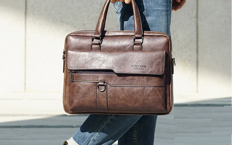 Men's Briefcase - Business Shoulder Messenger Bag, 14 Inch Laptop Bag