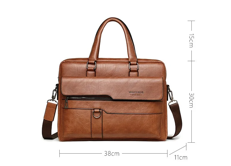Men's Briefcase - Business Shoulder Messenger Bag, 14 Inch Laptop Bag