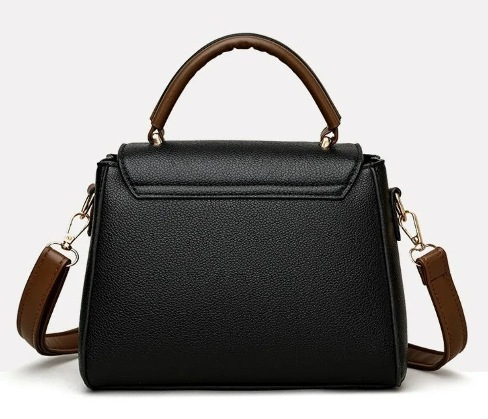 Ladies' tote bag with lock - Elegant crossbody urban bag 