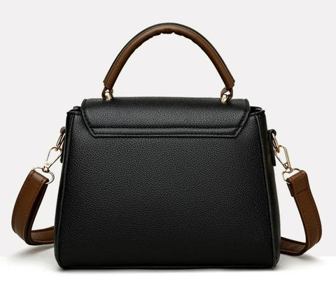 Ladies' tote bag with lock - Elegant crossbody urban bag 