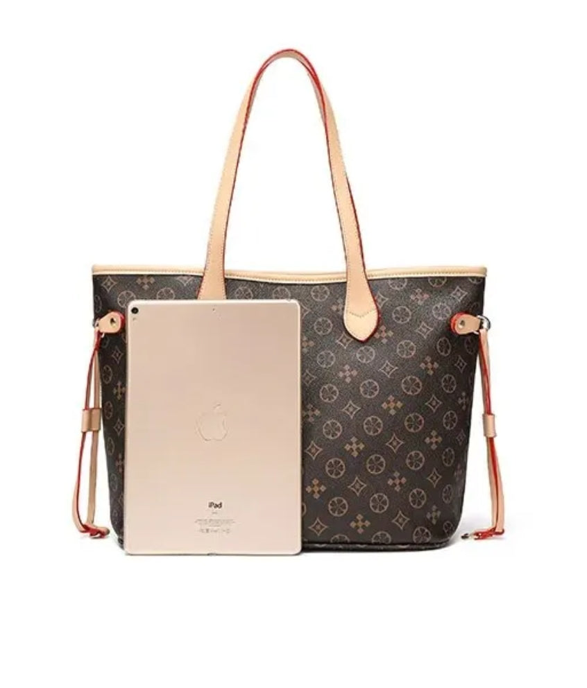 Ladies' Large Capacity Tote Bag - Fashionable Floral Design