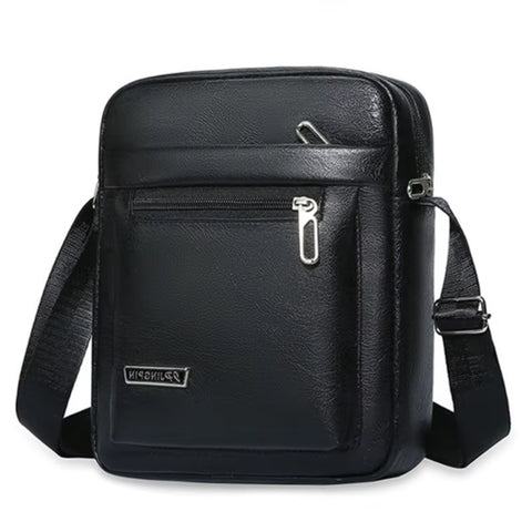 Men's HQ PU Leather Bag Crossbody Shoulder Bag Tote Fashion Business Use Suitable for 9.1 inch IPAD Messenger Bag 