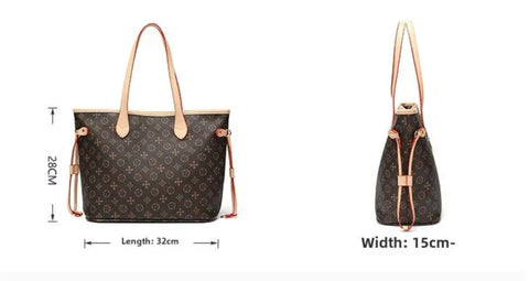 Ladies' Large Capacity Tote Bag - Fashionable Floral Design
