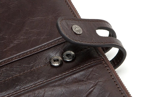 Genuine Leather Wallet - Fits in Cell Phone & Passport