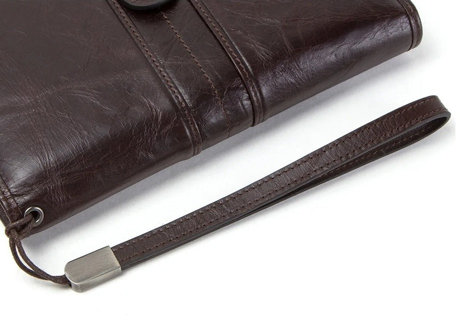 Genuine Leather Wallet - Fits in Cell Phone & Passport