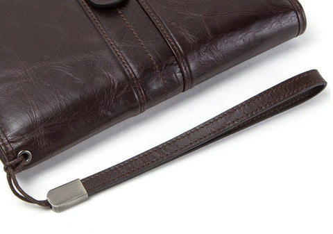 Genuine Leather Wallet - Fits in Cell Phone & Passport