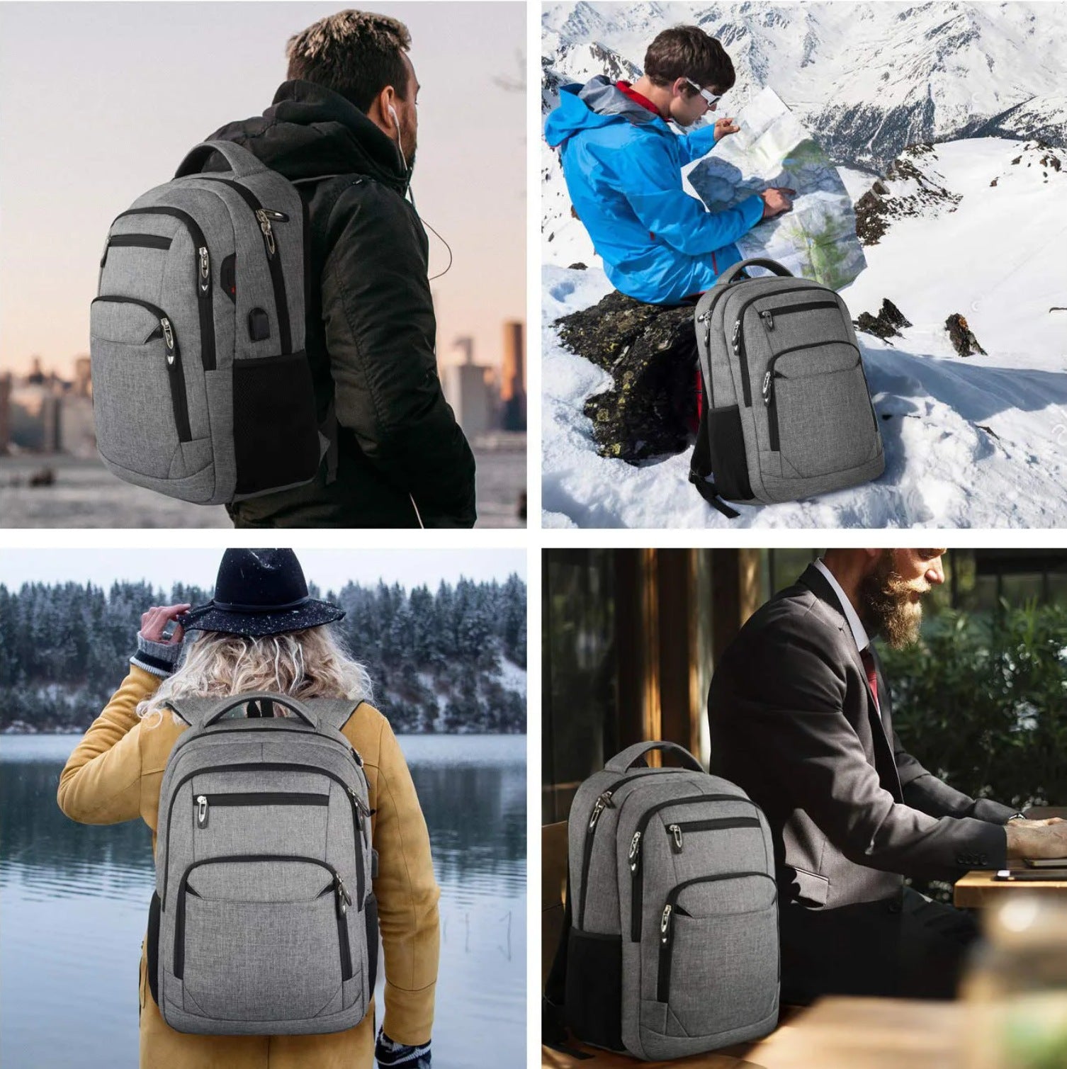 Large Capacity Backpack - Fits in 15.6 Inch Laptop