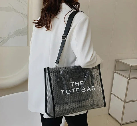Ladies' Shoulder Tote Bag - Stylish, Clear, Crossbody Bag