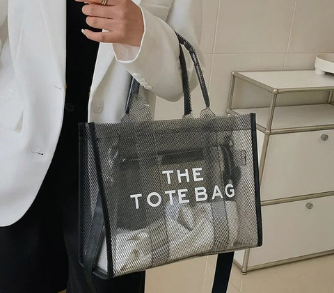 Ladies' Shoulder Tote Bag - Stylish, Clear, Crossbody Bag