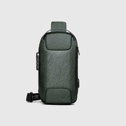 MEN'S USB Crossbody Bag Anti-Theft Shoulder Bags Waterproof Multifunction Short Travel Messenger Chest Pack