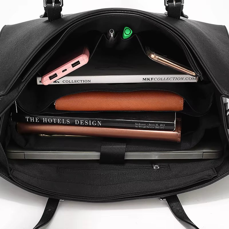 Ladies Laptop Bag - Large Capacity Business Tote Handbag