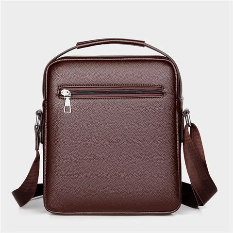 Men's HQ PU Leather Bag Crossbody Shoulder Bag Tote Fashion Business Use Suitable for 9.1 inch IPAD Messenger Bag 