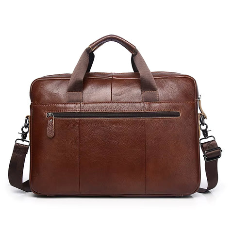 2025 Genuine Leather Briefcase for Men Briefcase Bag 15.6 Inch Laptop Business Bag Office Use