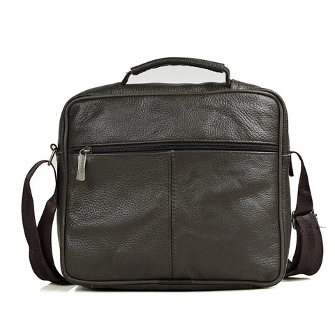 Genuine Leather Men Messenger Bag - Retro Crossbody Bag