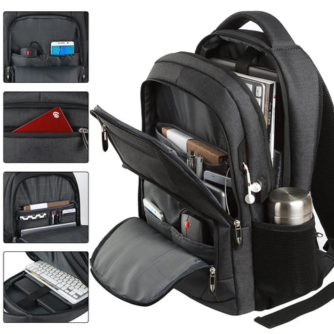 Large Capacity Men Backpack. Suitable for 15.6 Inch Laptop, IPAD or Tablet. Highly versatile use as Travel, Urban, Business, School, Casual, Outdoor and Sports bag. Ergonomic design, USB Port, durable material, water resistant.