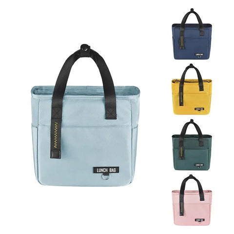 Insulated Bento Lunch Box - Thermal Bag, Large Capacity, Food Storage Bags, Zipper Container, Cooler Travel Bag, Picnic Handbags, Water Resistant material, Lunch bag for men, women, children, office worker, campers, outdoor enthusiast 