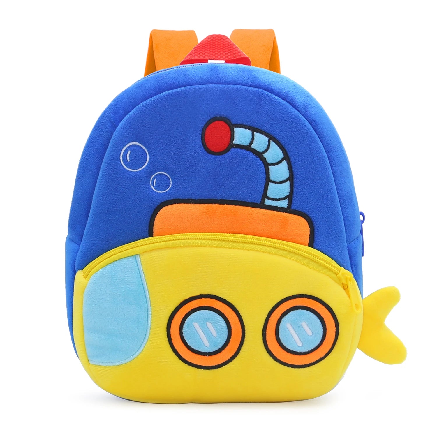 Children's School Bag, 16 Different Work Machine Backpacks, Plush Backpack, Top Selling Excavator Police Car Submarine Crane Backpack Models, Cute Design, Best Gift Idea for 1-4yo boys and girls