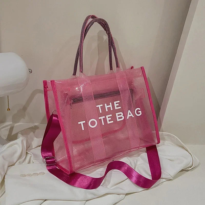 Ladies' Shoulder Tote Bag - Stylish, Clear, Crossbody Bag  