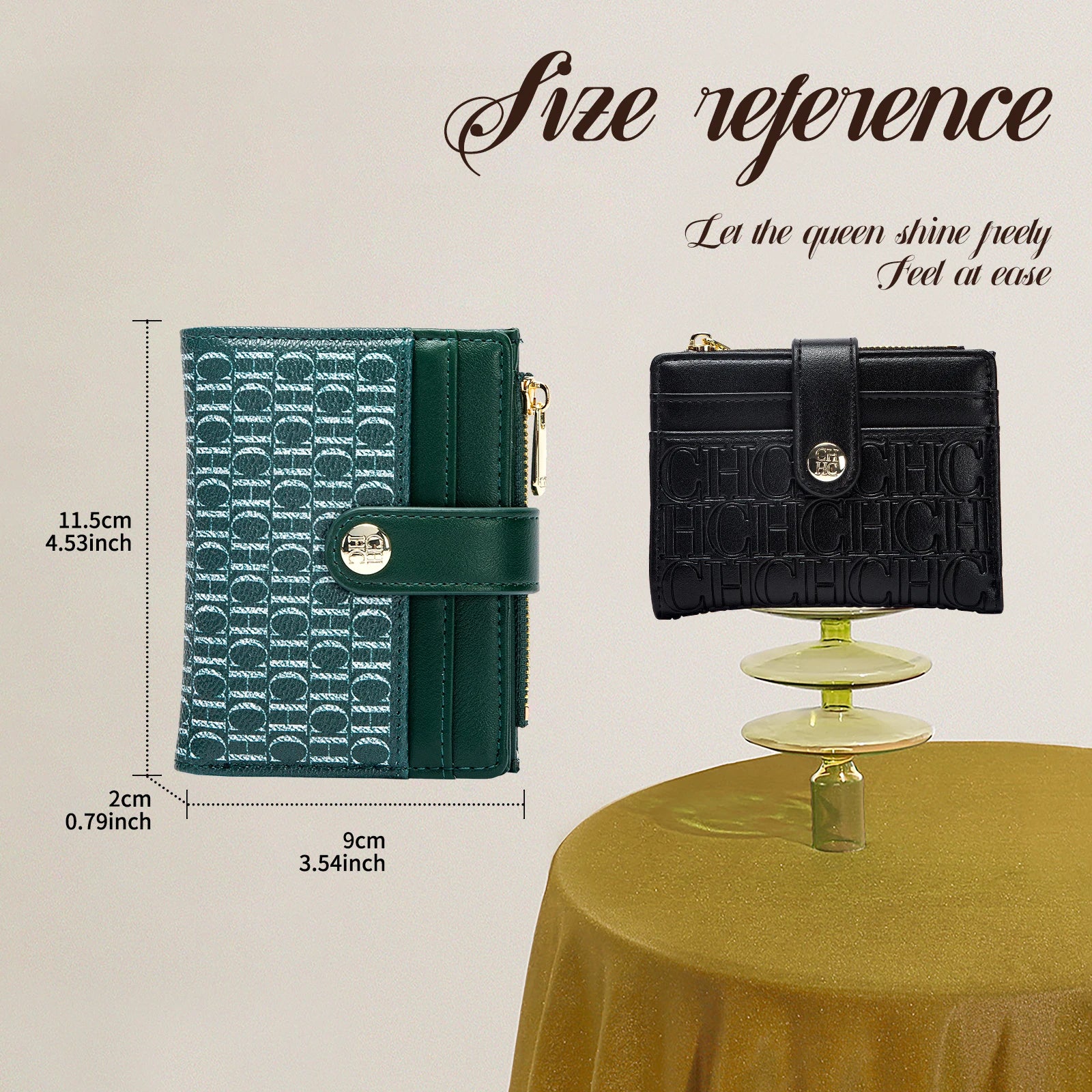 Women Universal Wallet - Fashion Classic Retro, Designer Look, Letter Printed, Portable Card Bag, Wallet