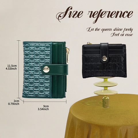 Women Universal Wallet - Fashion Classic Retro, Designer Look, Letter Printed, Portable Card Bag, Wallet