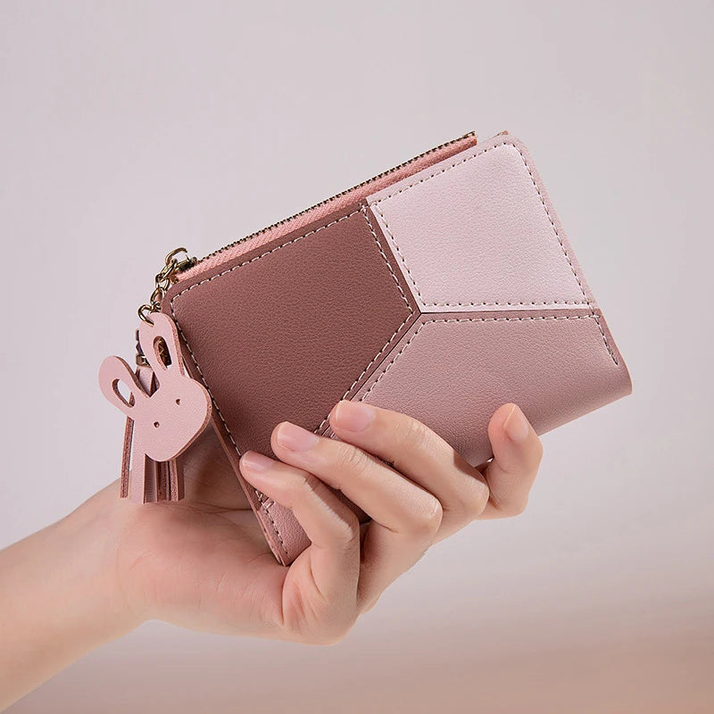 Women's Wallet - PU Leather Ladies Wallet Purses Card Holder Foldable Portable Coin purses for schoolgirls