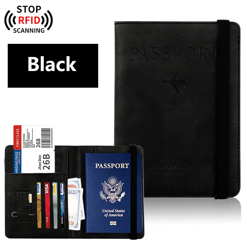 Passport Holder for Travel Essentials Passport Wallet Cover Case for Travel Accessories, Passport Book Holders for Women and Men