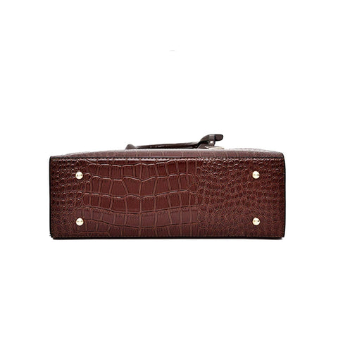 Women Handbag Crocodile Print, Top Selling Model, Designer Brand Look, Fashionable Tote Bag, Adjustable Strap, Ladies' Top Handle Handbag, Large Capacity Crossbody Bag, Work, Smart Casual and Travel Use, Perfect Gift Idea, Cell Phone Pocket