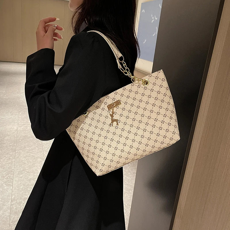 2025 Summer New Presbyopic Handbag Shoulder Bag Large Capacity Tote Bag Women'S Bag