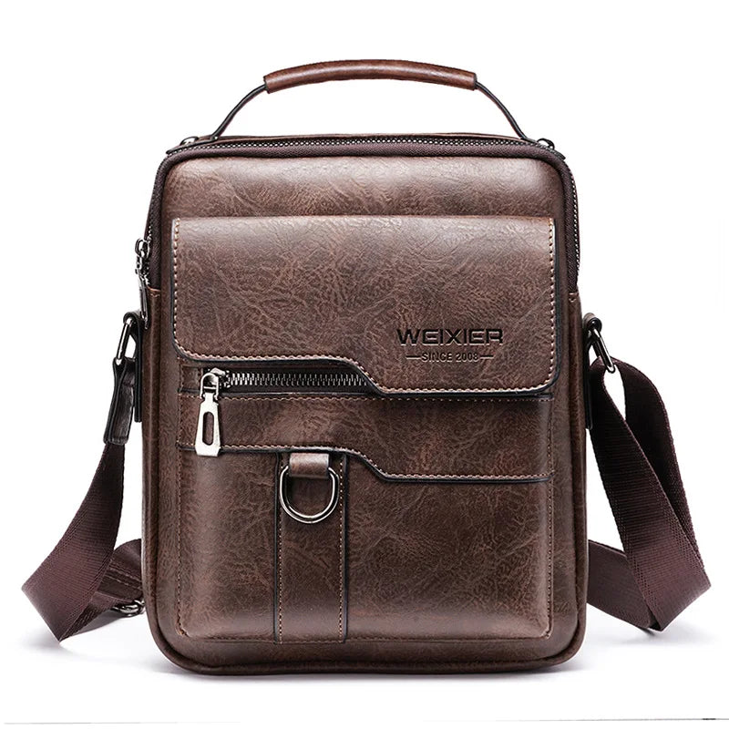 Men Crossbody Bag, Men Shoulder Bag with Top Handle, Top Selling Model, Designer Brand Look, Zipper Handbags, Large Capacity PU Leather Bag for Male Messenger Tote Bags 