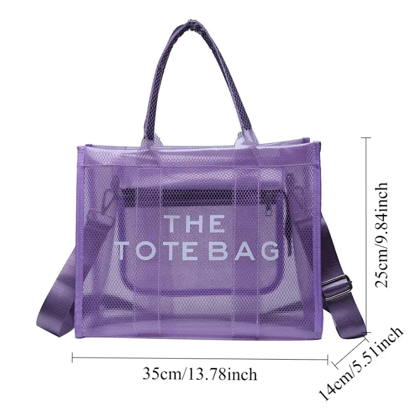 Ladies' Shoulder Tote Bag - Stylish, Clear, Crossbody Bag  