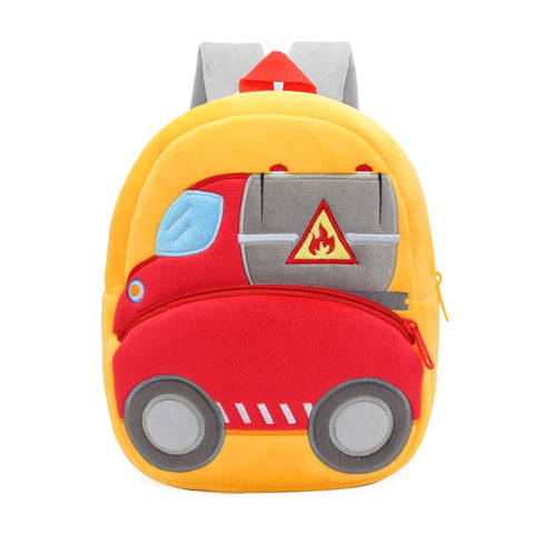 Children's School Bag, 16 Different Work Machine Backpacks, Plush Backpack, Top Selling Excavator Police Car Submarine Crane Backpack Models, Cute Design, Best Gift Idea for 1-4yo boys and girls