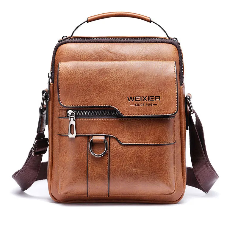 Men Crossbody Bag, Men Shoulder Bag with Top Handle, Top Selling Model, Designer Brand Look, Zipper Handbags, Large Capacity PU Leather Bag for Male Messenger Tote Bags 