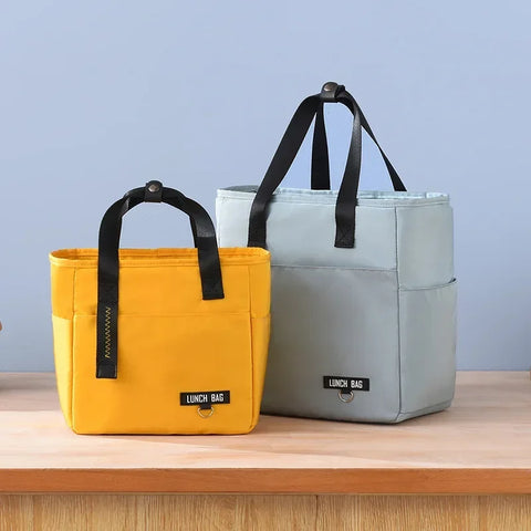 Insulated Bento Lunch Box - Thermal Bag, Large Capacity, Food Storage Bags, Zipper Container, Cooler Travel Bag, Picnic Handbags, Water Resistant material, Lunch bag for men, women, children, office worker, campers, outdoor enthusiast 