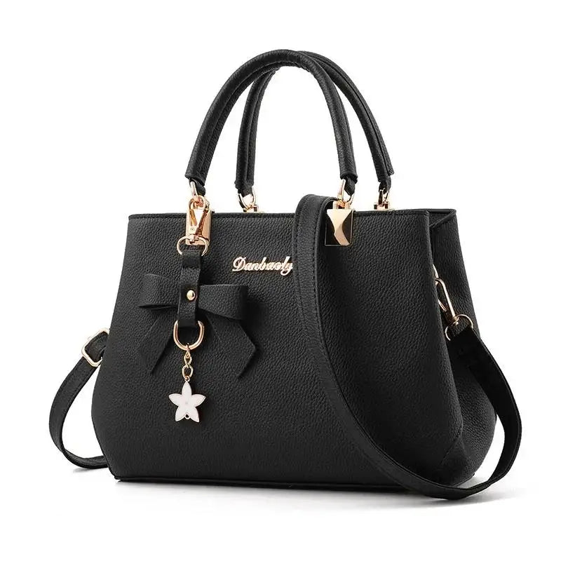 Ladies Messenger Bag with Flower Pendant Designer Look Crossbody Shoulder Bags 2025
