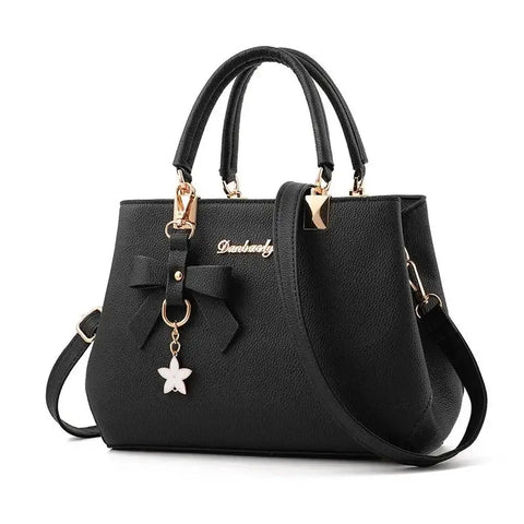 Ladies Messenger Bag with Flower Pendant Designer Look Crossbody Shoulder Bags 2025