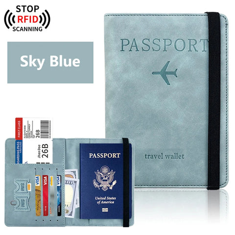 Passport Holder for Travel Essentials Passport Wallet Cover Case for Travel Accessories, Passport Book Holders for Women and Men