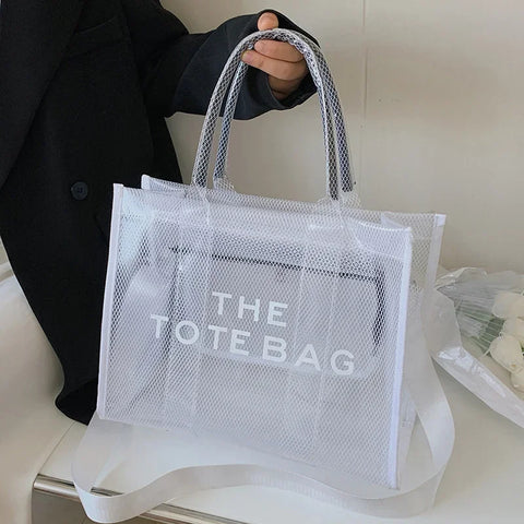Ladies' Shoulder Tote Bag - Stylish, Clear, Crossbody Bag  