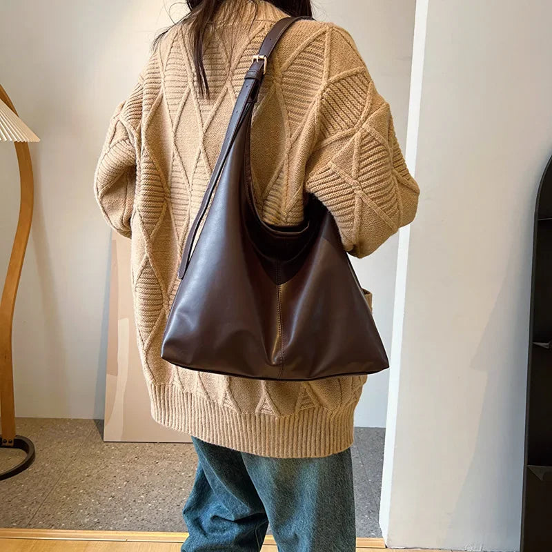 Ladies' Shoulder Bag - Retro Large Tote Bag