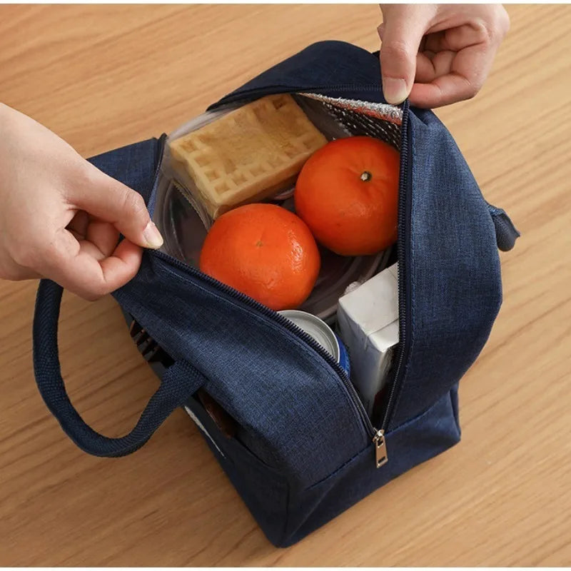 Student Lunch Bag - Letter Written Bento Bag, Teddy Bear, Oxford, Cloth Waterproof Material, Insulated Lunch Box Bag, Office Lunch Bag
