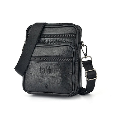 Men's Genuine Leather Crossbody Shoulder Bags High Quality Tote Fashion Business Man Messenger Bag Leather Bags Fanny Pack