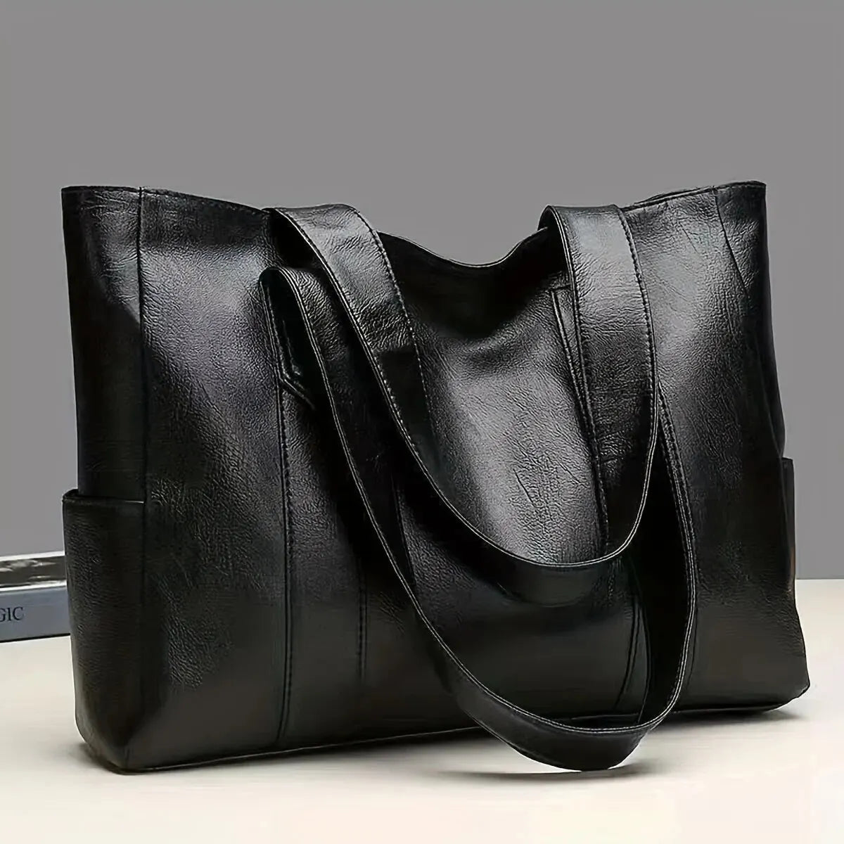 Ladies' Retro Style Tote Bag - Vintage Large Shoulder Bag