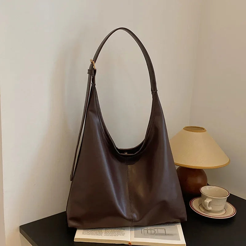 Ladies' Shoulder Bag - Retro Large Tote Bag