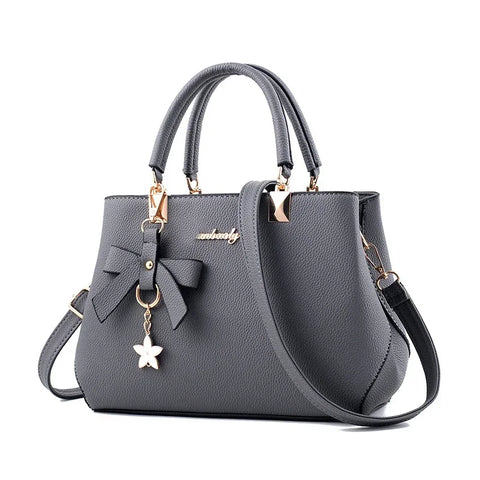 Ladies Messenger Bag with Flower Pendant Designer Look Crossbody Shoulder Bags 2025