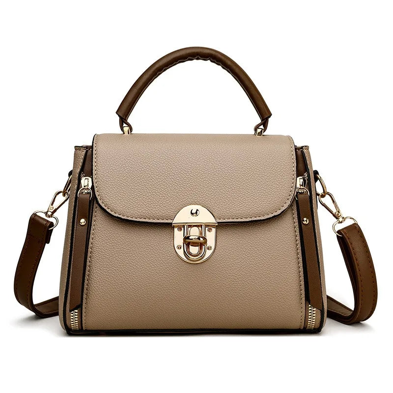 Ladies' tote bag with lock - Elegant design crossbody urban bag 
